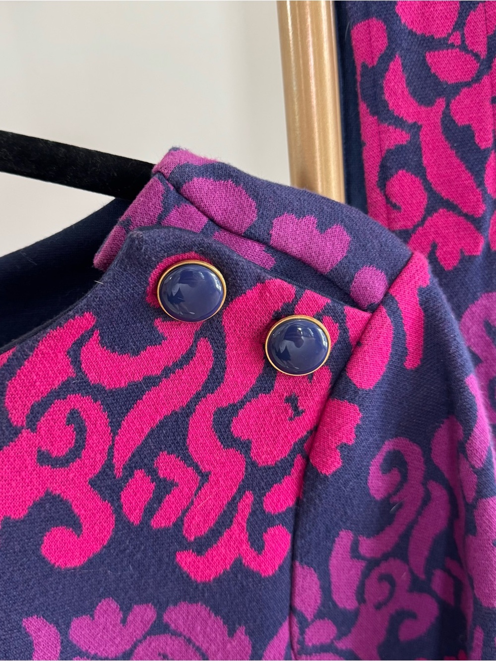 Lilly Pulitzer Jonah Mini Sweater Dress Hot Pink and Purple. Size Large - Picture 6 of 9